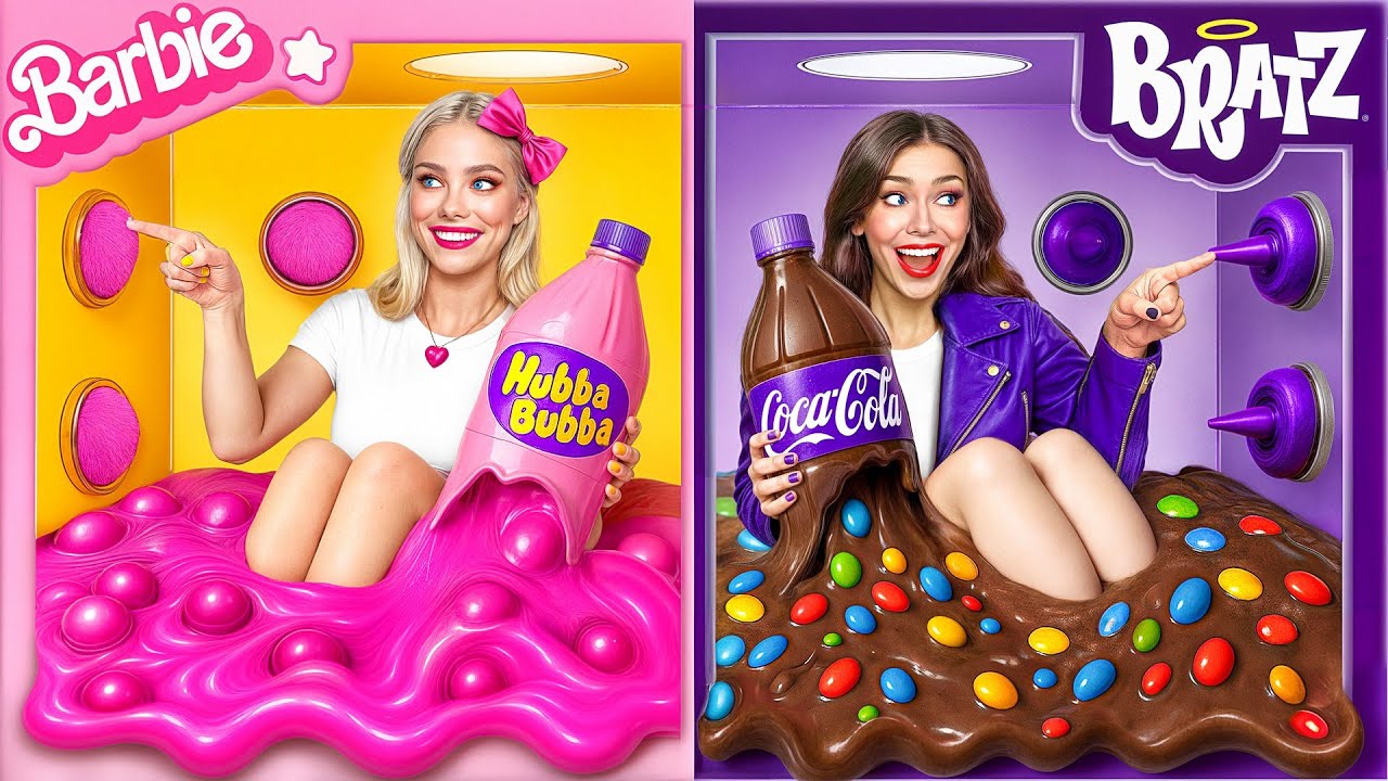 1000 Mystery Buttons Challenge | Barbie vs Bratz by Multi DO Challenge