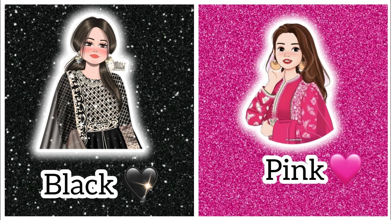 Black 🖤 Vs pink 🌺||challenge 💗 Dress 👗 Nails 💅 High Heels 👠 Room 😍 Ring 💍 Handbags 👜 Eyes Makeup💄