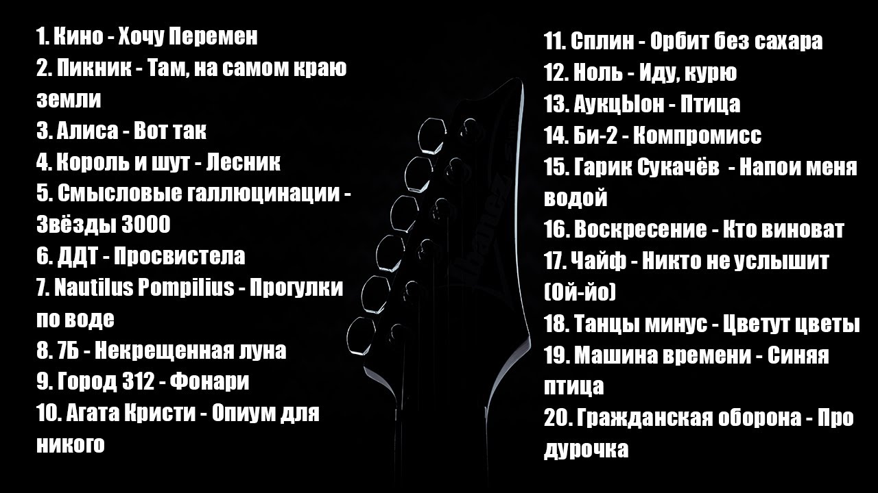 Лучшие Песни РУССКОГО РОКА (4 часть)