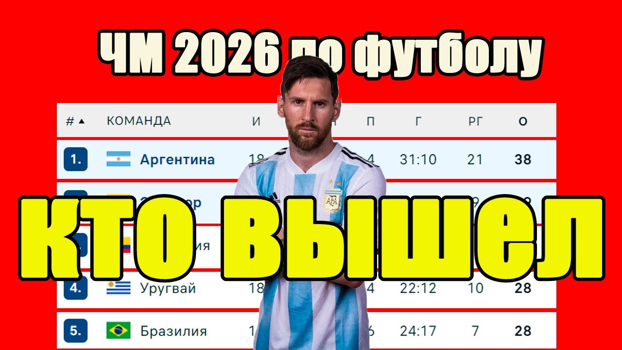 ЧМ 2026 (Ю. Америка). Итоги отбора. Кто вышел на чемпионат мира и в стыки?