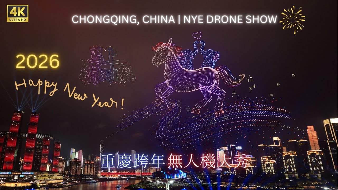 Chongqing 2026 New Year Countdown: 8000 Drones, Lasers & Light Show