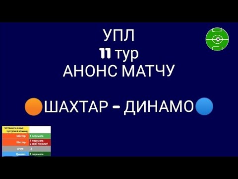 УПЛ 11 тур. Шахтар - Динамо анонс матчу