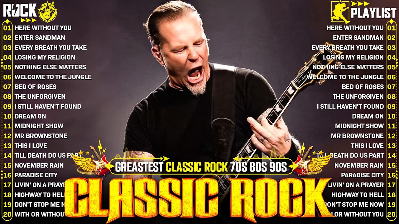 Best Classic Rock Songs Of All Time 🔥 Metallica, Queen, AC/DC, Nirvana, U2, Aerosmith, Led Zeppelin