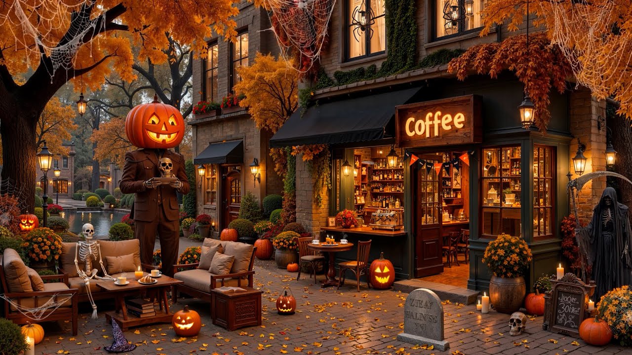 Cozy Haunted House Halloween Ambience 🎃 Best Spooky Halloween Jazz 2025 for Sleep