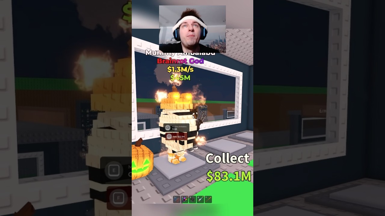 Хэллоуин 😈 lucky block ￼в укради брейнрот Roblox 💀 brainrot roblox stealabrainrot