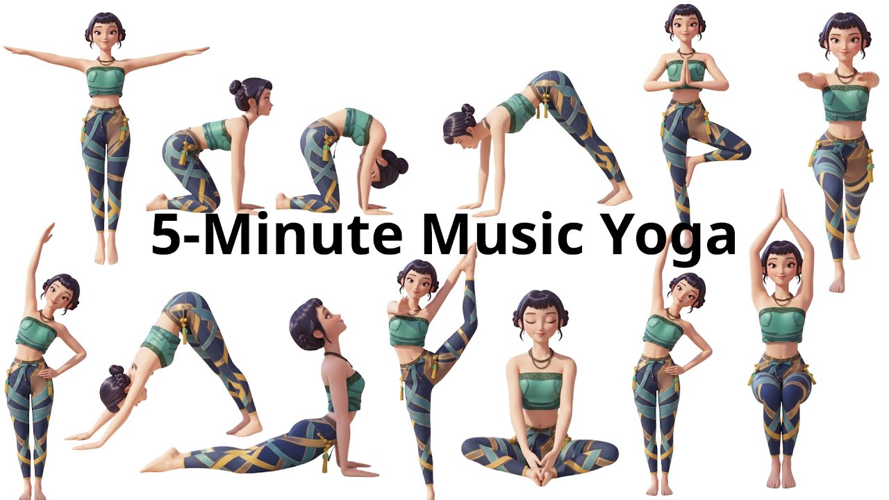 5-Minute Kids Music Yoga | Stretch to the Beat for Fun & Energy