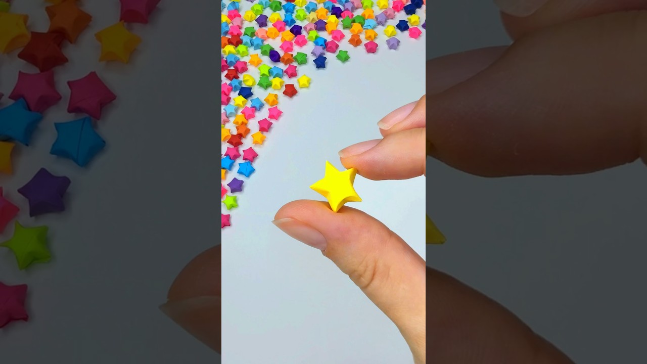 ⭐3D Paper Star 🌟 Easy DIY Lucky Stars You Can&#39;t Stop Making! | How to Make Cute Origami LUCKY STAR