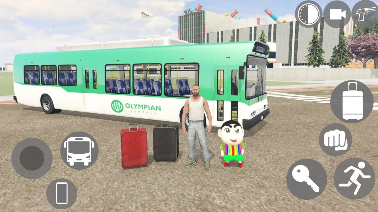 🔥 Visit Shinchan Uncle's Village By Bus 💥😱 Indian Bike Driving 3d Game 🎮 Video