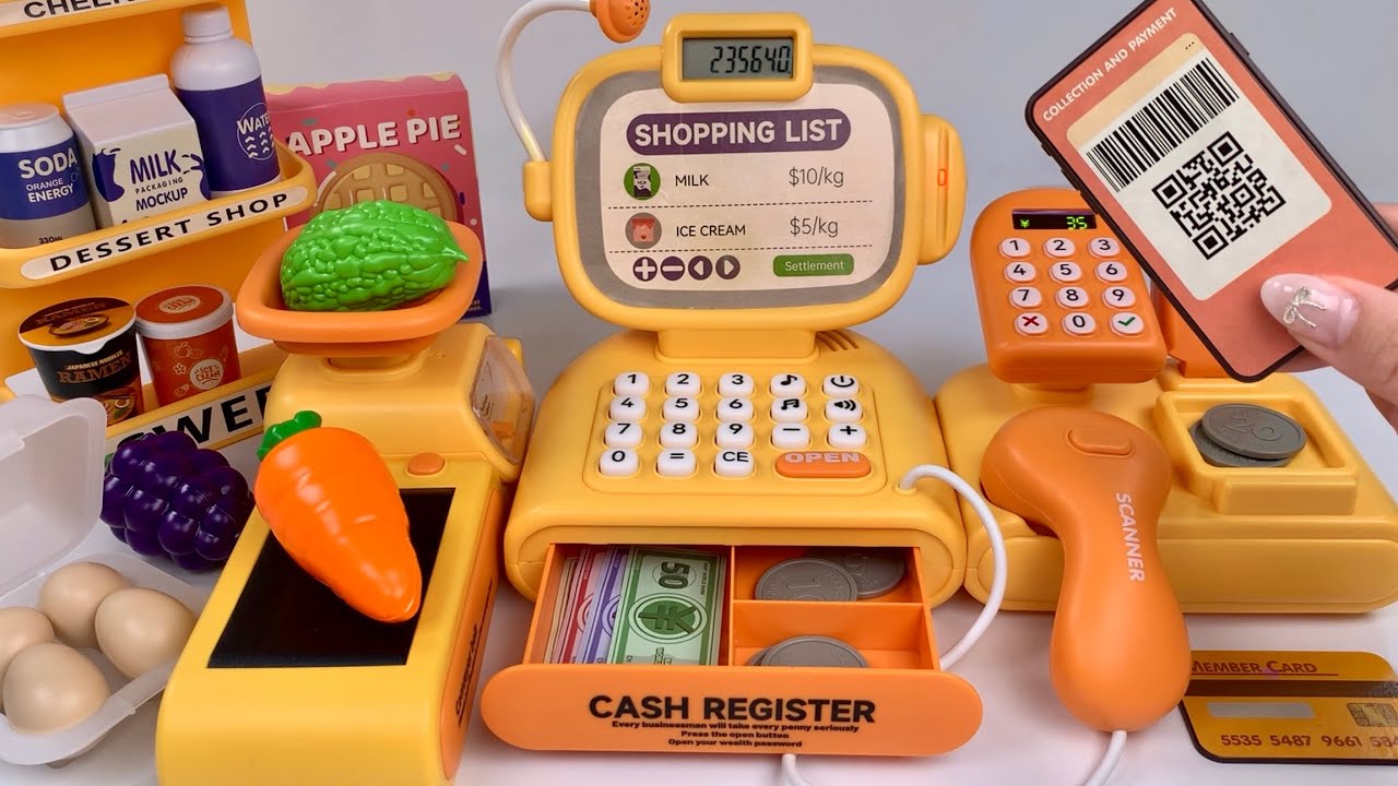 [🐰toy asmr🐰] Automatic Cash Register Playset ASMR Satisfying with Unboxing No Talking | Review Toys