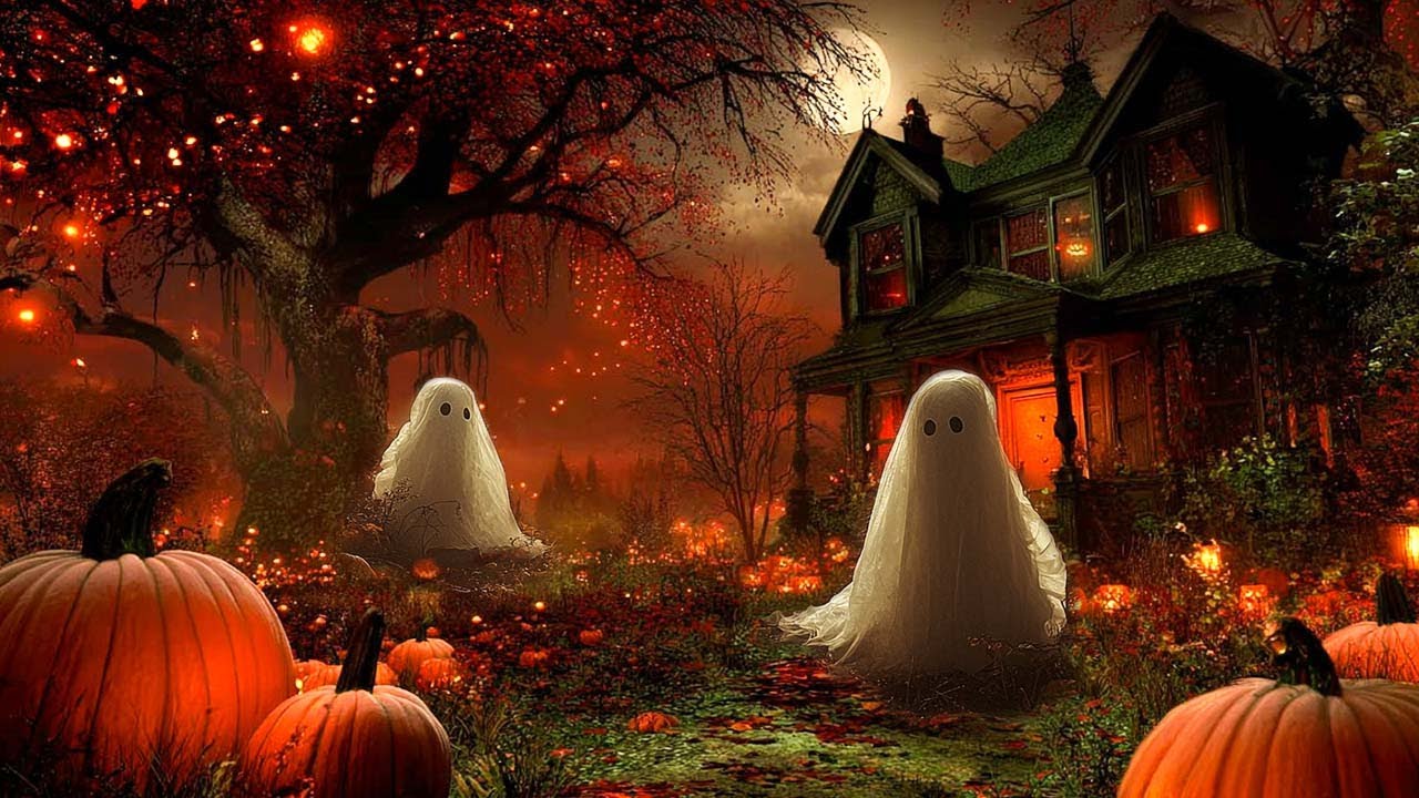 Haunted Halloween House 🎃👻 Relaxing Halloween Music Ambience, Spooky Sounds