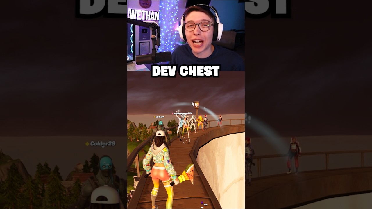 Find a DEV CHEST Win 1,000 V-BUCKS...