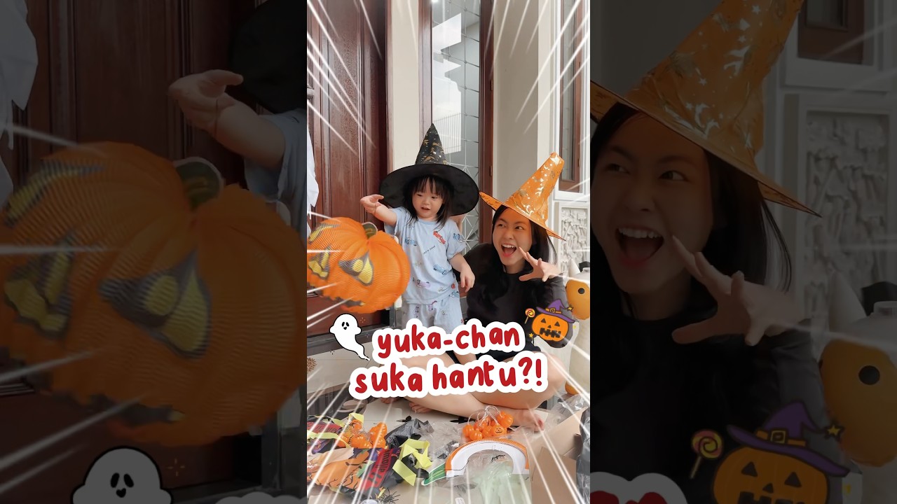 merinding! yuka-chan suka lihat hantu! halloween minivlog yukachan homedecor halloween2024