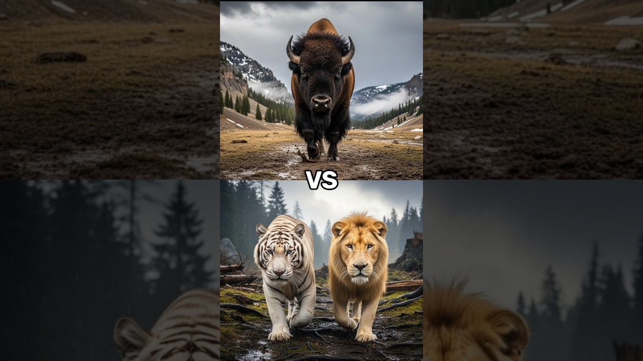 Lion + Tiger vs. Strongest Wild Animals Battle for Dominance shorts vs