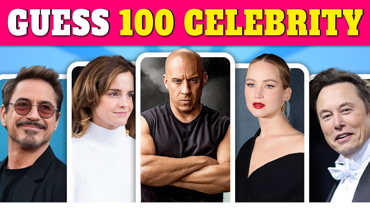 Guess the Celebrity in 3 Seconds | 100 Most Famous People in the World