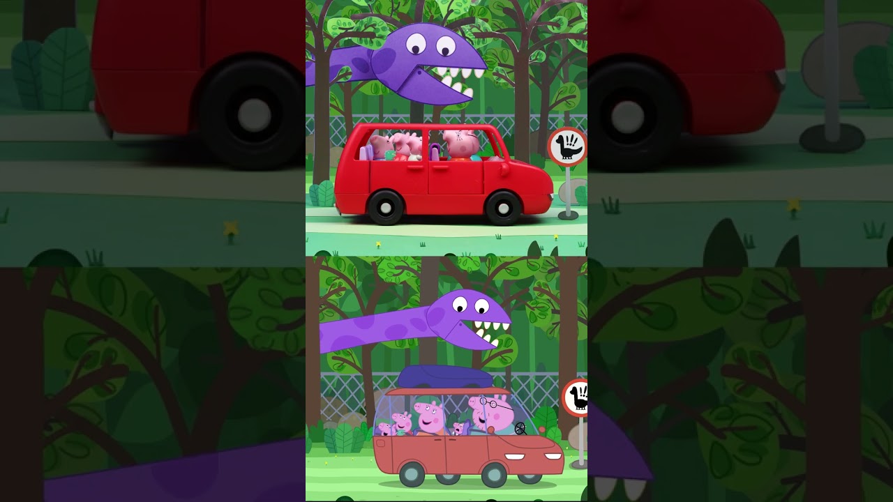 Tales VS Toys: DINOSAUR Safari 🦕🌴 PeppaPig Shorts toys toyplay