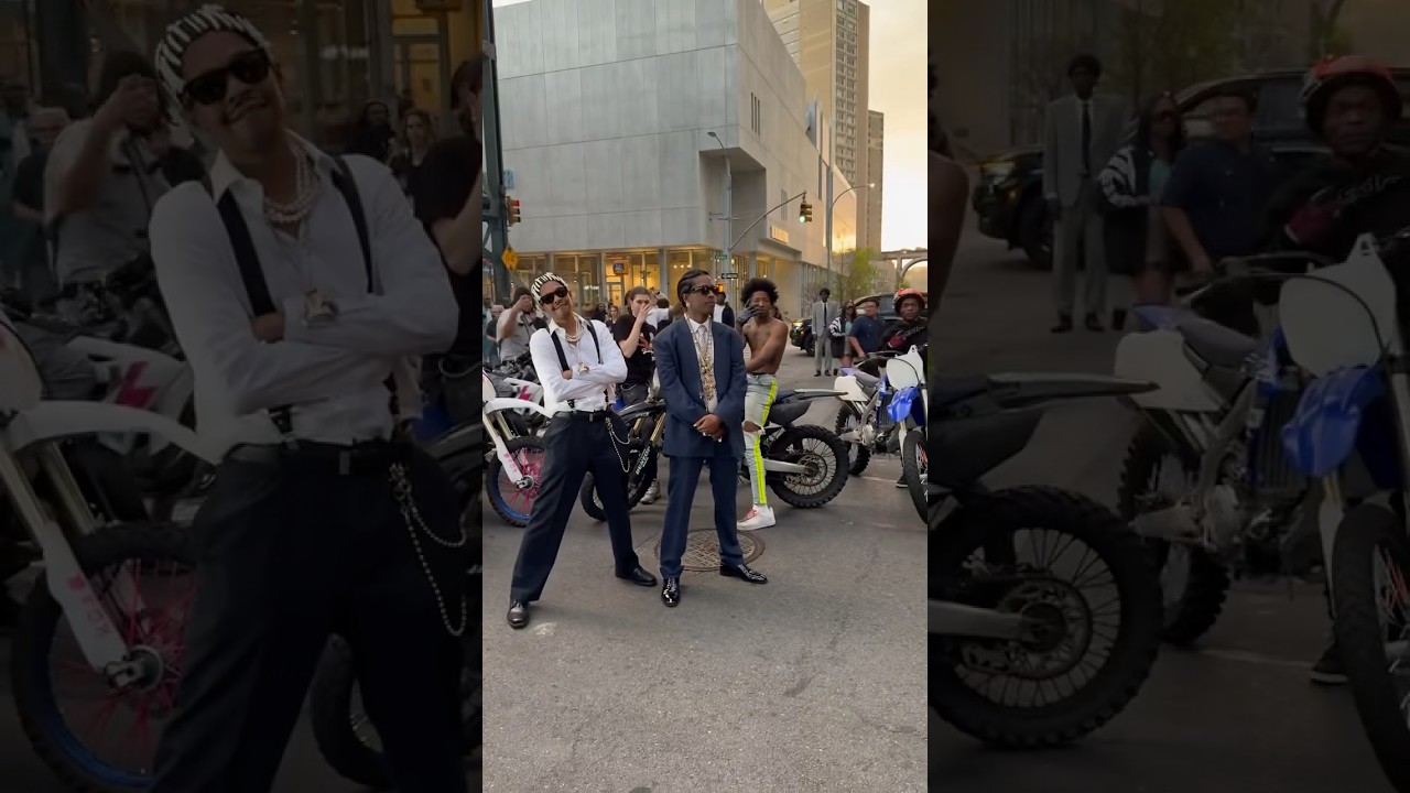 Asap Rocky in New York today #rihanna #celebrityfashion #celebritystyle #youtubeshorts #celebrity