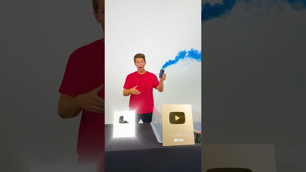 Smoke Bomb VS YouTube Play Button!