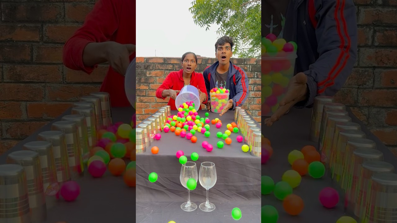 Amazing ball roll funny family challenge ✅ shorts game