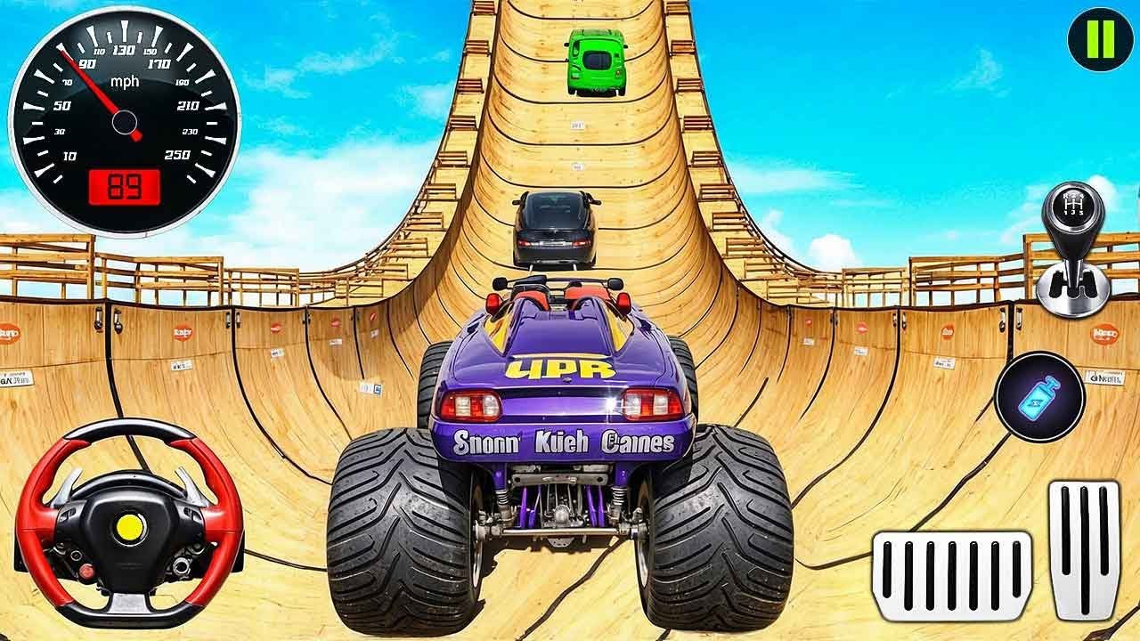 Monster Truck Stunt Racing - Car Game - Android Gameplay 😍