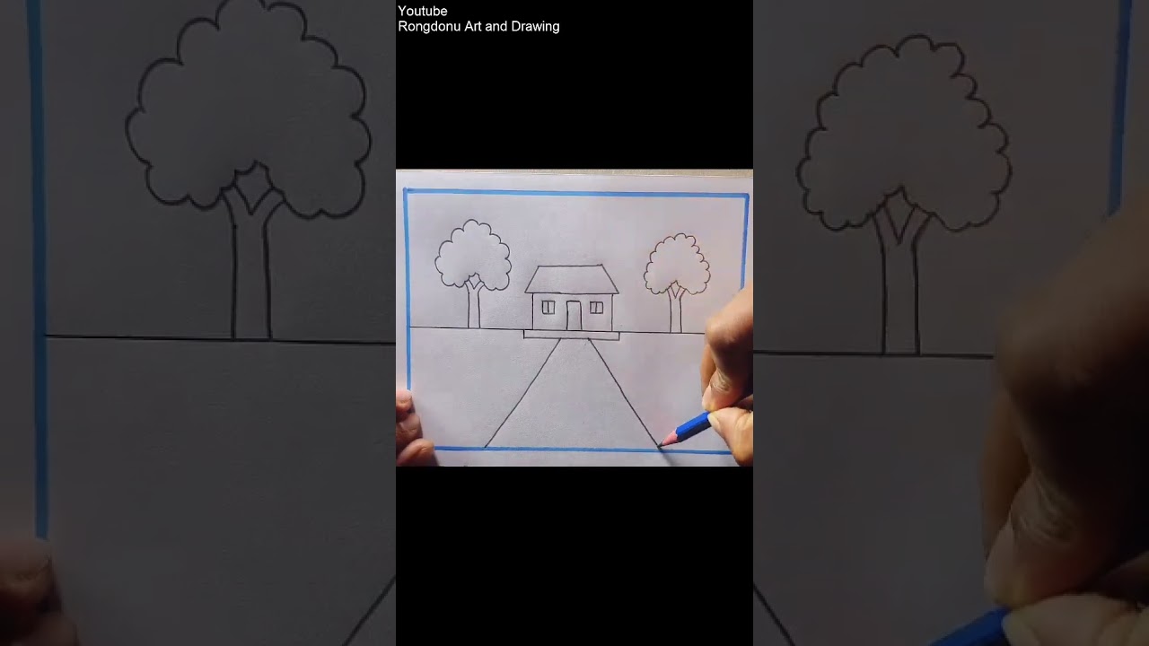 #Simple #Nature #Drawing #Art #technique #artwork #house