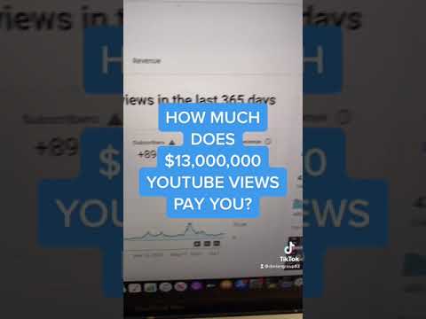 How Much Does 13,000,000 YouTube Views Pay You? shorts