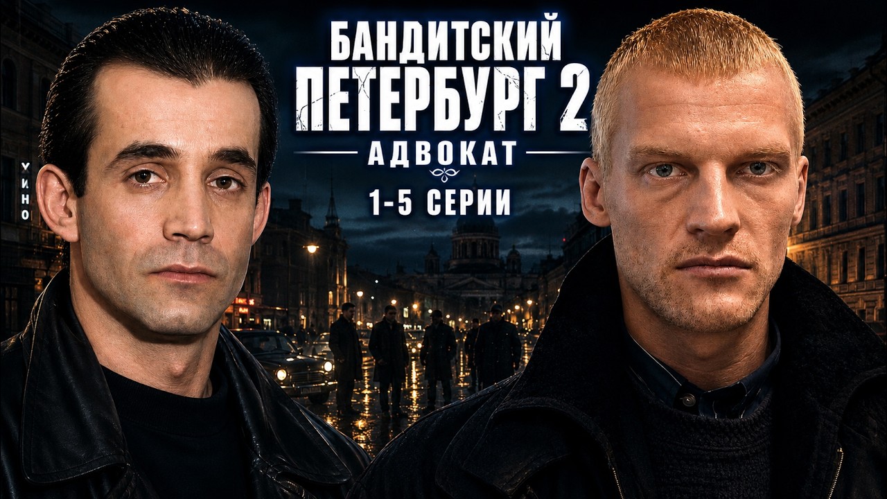 культовый сериал БАНДИТСКИЙ ПЕТЕРБУРГ 2: АДВОКАТ / 1-5 серии / Смотреть ФИЛЬМ онлайн бесплатно