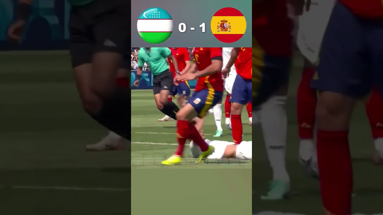 UZBEKISTAN vs SPAIN uzbekistan spain football soccer futbol футбол footbāl olympics