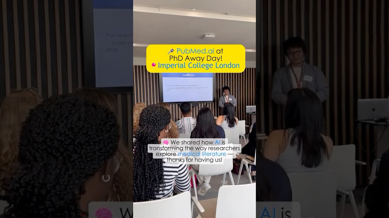 Glad we introduced PubMed.ai at Imperial’s PhD away day, thanks for having us! pubmedai phd