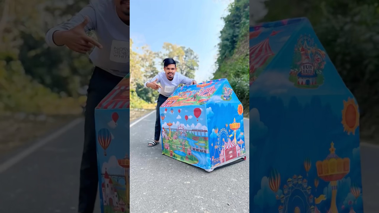 My new tent house 🏠 Unboxing 🔥 shortsfeedtrending
