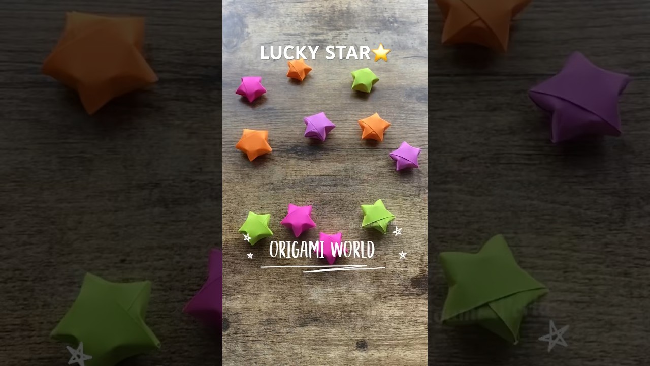 ORIGAMI LUCKY STAR STEP BY STEP | EASY TUTORIAL LUCKY STAR ORIGAMI PAPER CRAFT ORIGAMI WORLD STAR