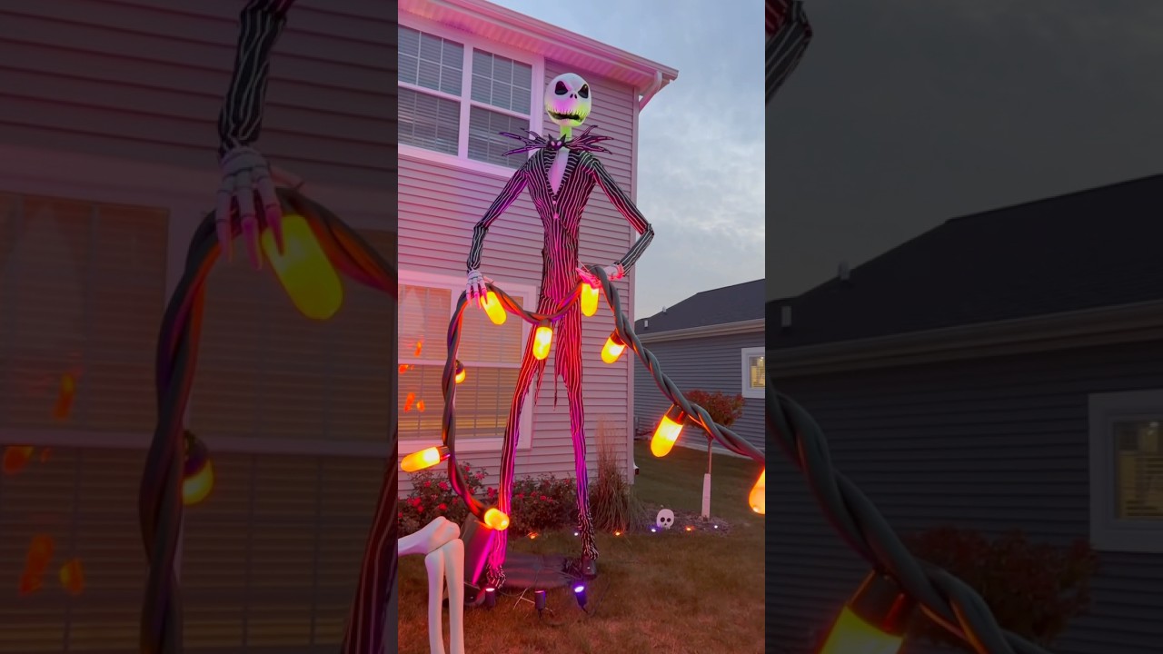 Resharing my DIY Halloween lights from last year 🎃 halloweendecor halloweendiy diydecor spooky