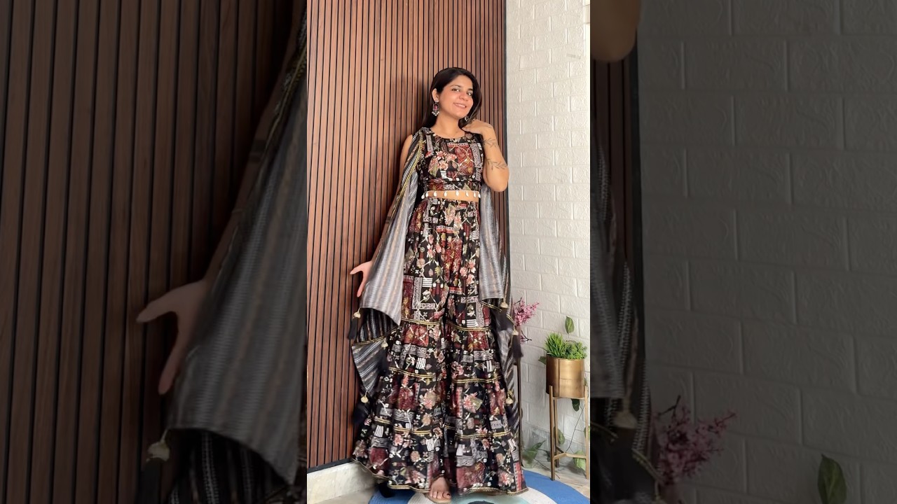 Wow🤌🏻♥️So pretty 3 pc set top bottom shrug from flipkart shortsvideo flipkarthaul