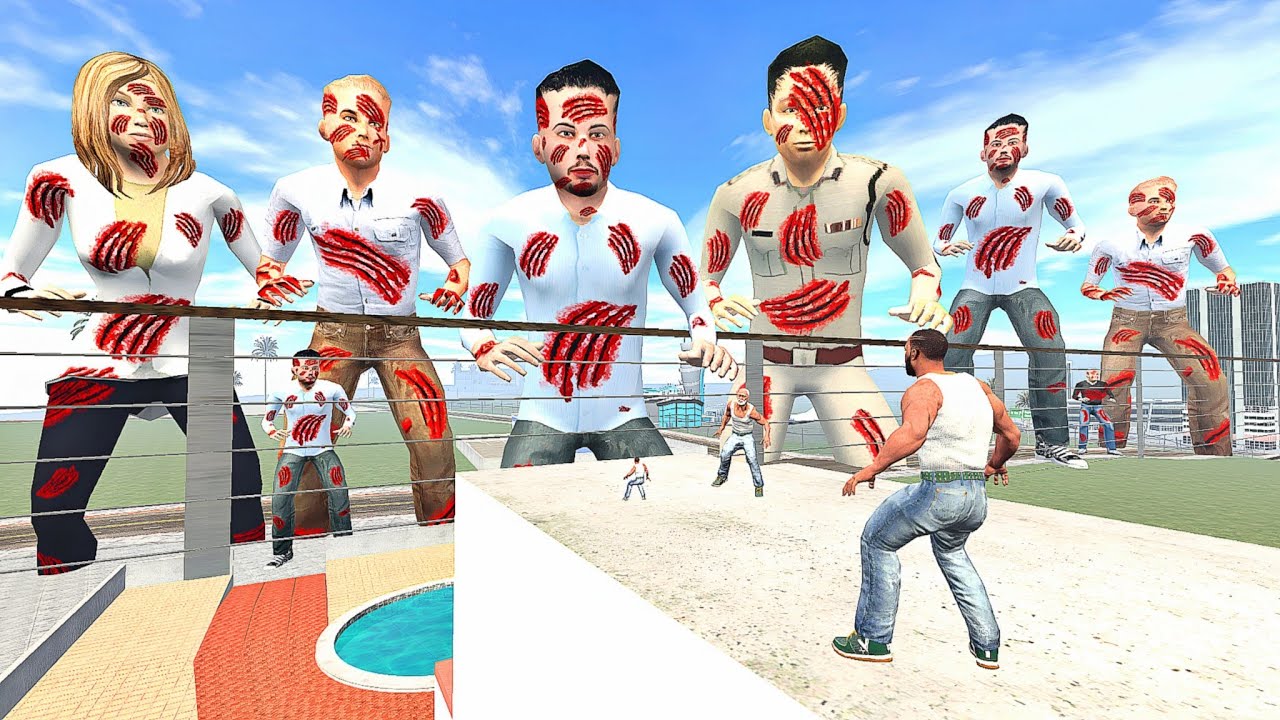 Franklin Saving His House From Zombie NPC In Indian Bike Driving 3D