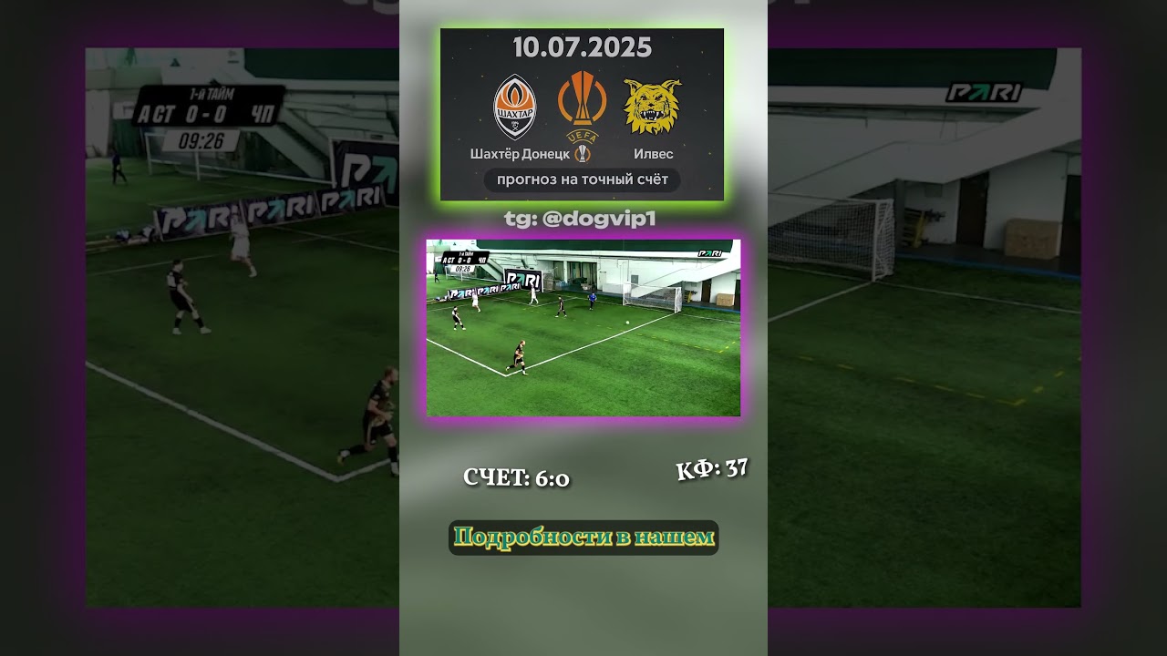 🔥 Разбор: Шахтер Донецк - Илвес, финал 6:0, кф 37 футбол аналитика инсайд матчдня