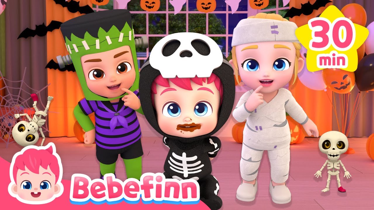 👻 Boo! NEW Halloween Songs for KidsㅣYes Papa +More Nursery Rhymes @Bebefinn