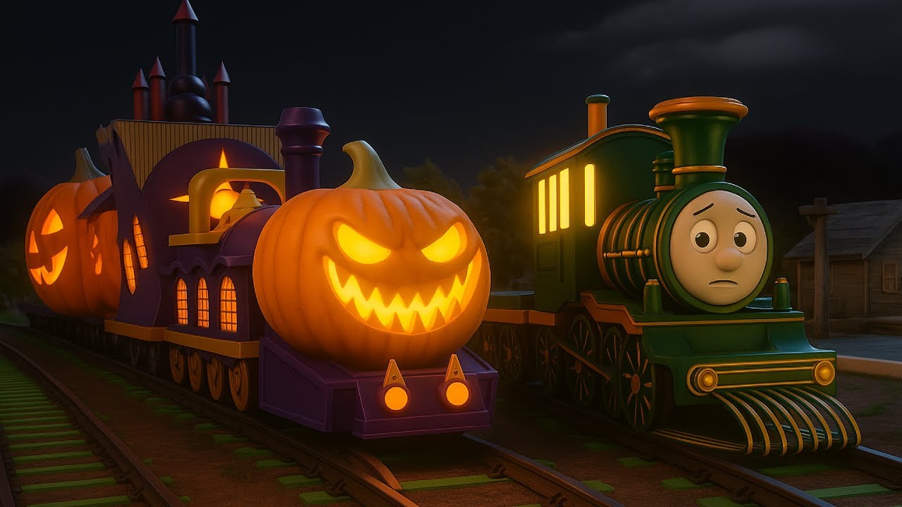 Halloween Express Ride - Halloween Cartoon Fun - Choo choo train kids videos