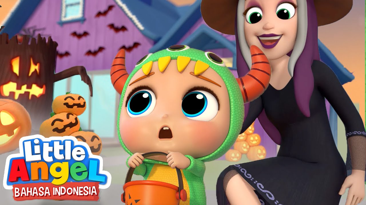 Bayi Lucu Cari Permen di Malam Halloween! 🎃🍬Kartun Anak | Little Angel Bahasa Indonesia