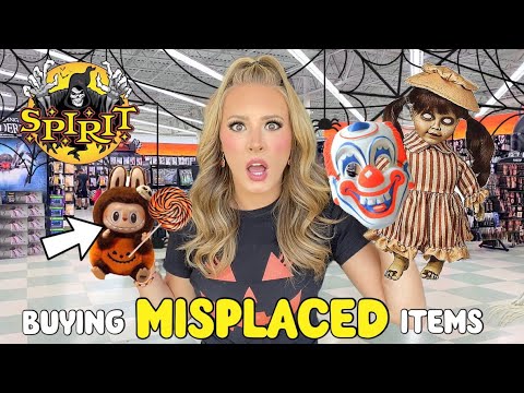 Buying MISPLACED ITEMS ONLY at SPIRIT HALLOWEEN 👻🫣 shopping challenge halloween fun spooky