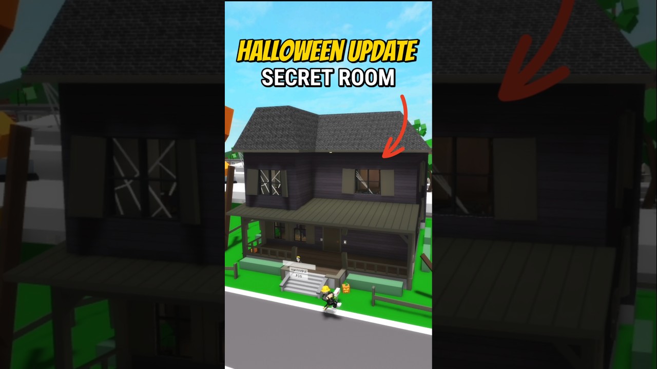 RUANGAN RAHASIA Di Rumah Halloween Update - Brookhaven badrolblox roblox