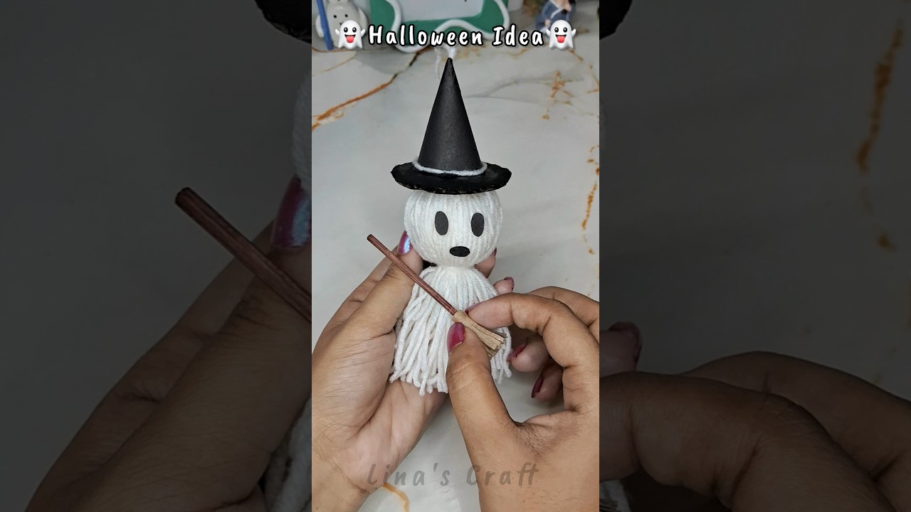Halloween Decoration Idea | 👻🫰💜✨️shorts diy decoration holloween ghost Lina'sCraft trending