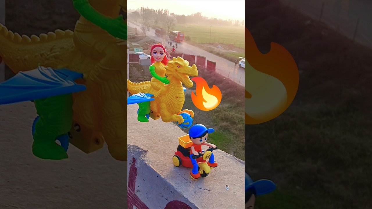 My new remote wala dragon with cute Delivery boy toy Unboxing 🐉 shorts