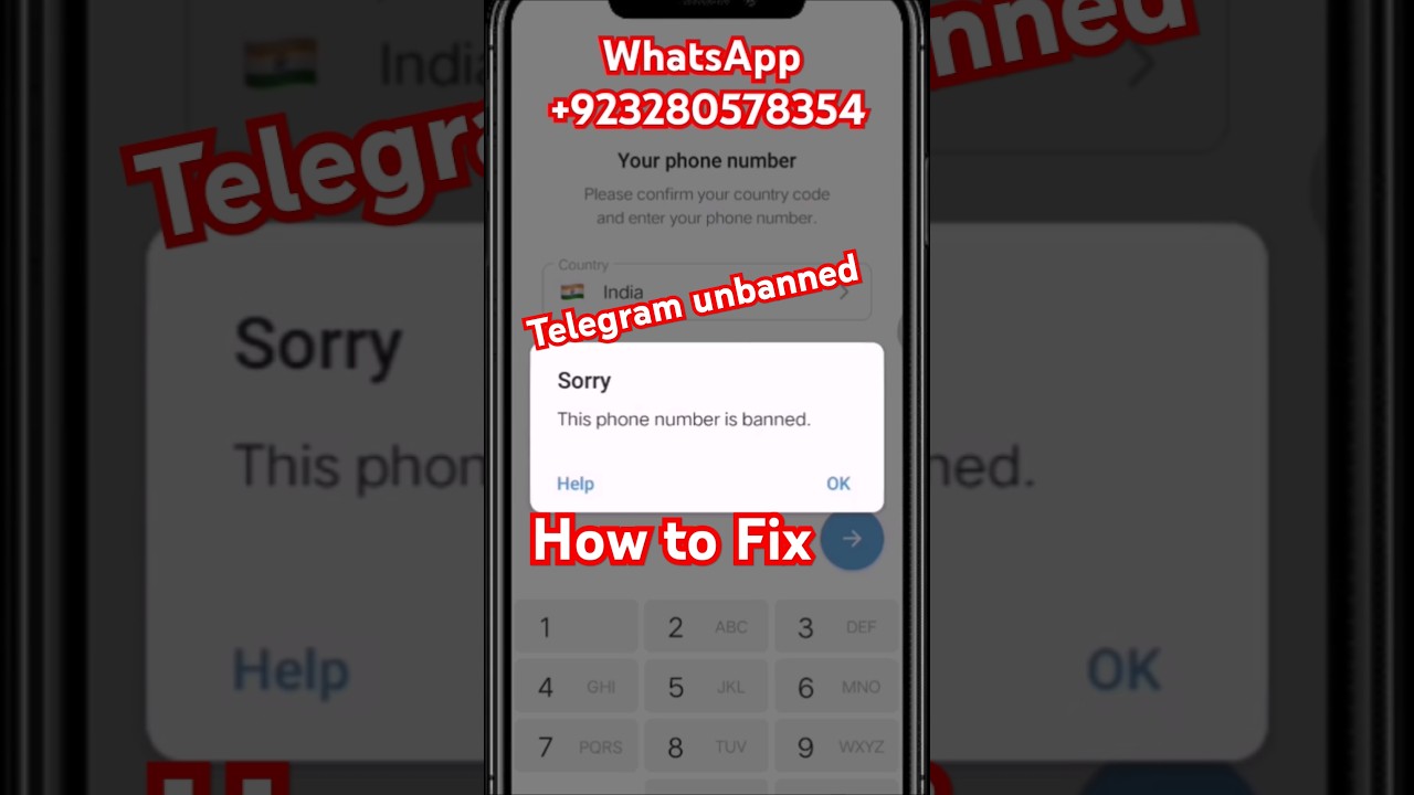 how to unbanned telegram number| telegram number band solution |this phone number is banned telegram