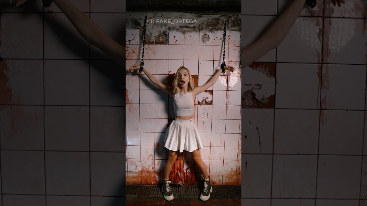 Happy Halloween from your bestie!🎃👻 jennaortega fakeortega wednesday enid shorts netflix