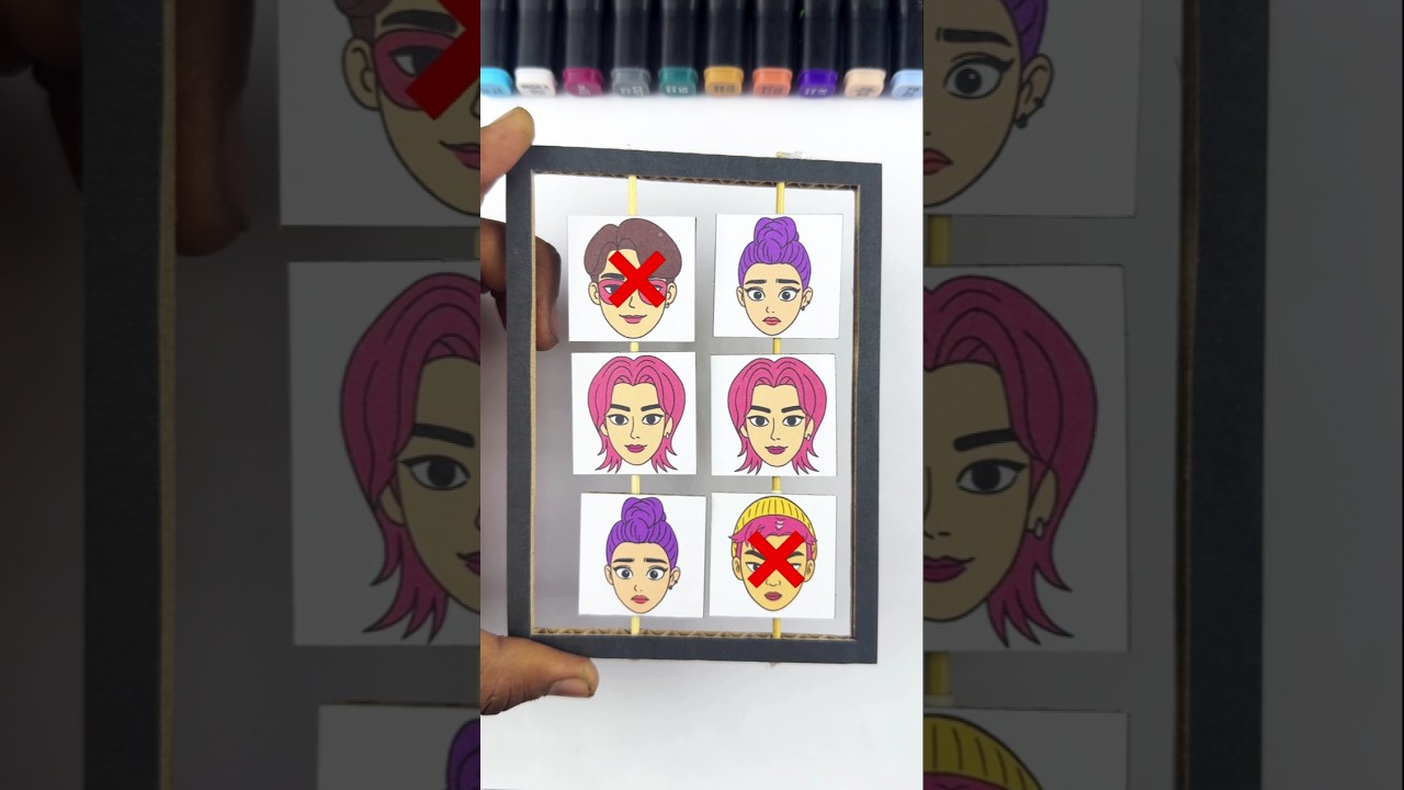 Kpop Cardboard Piece Flip Challenge | Easy Cardboard & Paper Craft Game ideas kpopdemonhunter