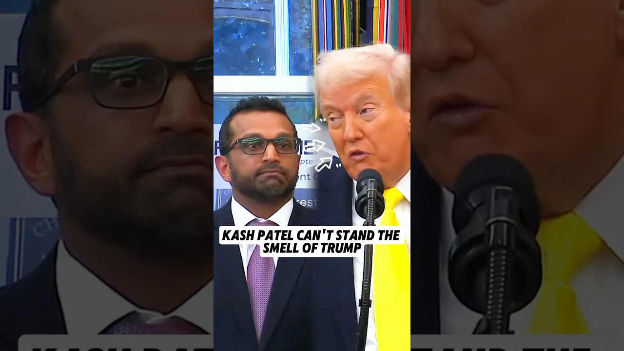 Kash Patel can’t stand the smell of Trump. -1shortskashpateltrumpcelebrityyoutubeshorts