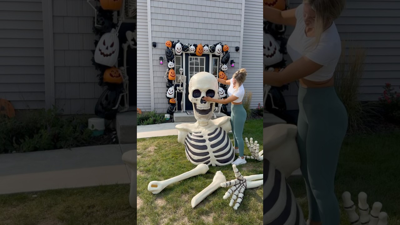 Outdoor Halloween set up 🎃👻🧡 halloween halloweendecor decoration asmrsounds