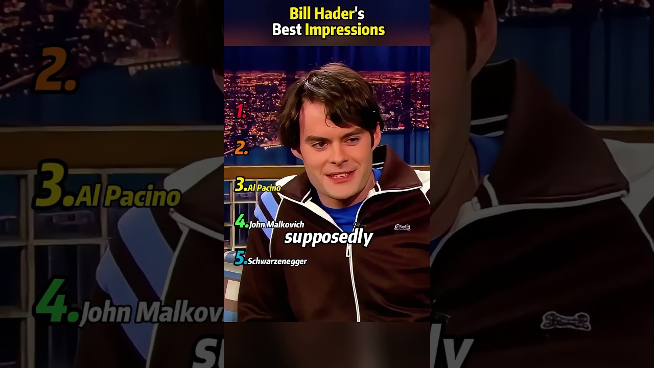 Bill Hader's Best Impressions celebrity entertainment