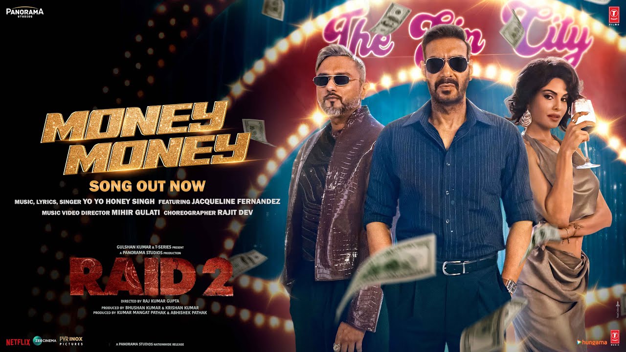 RAID 2: MONEY MONEY (Song) | Yo Yo Honey Singh, Ajay Devgn, Jacqueline F, Riteish D | Bhushan Kumar