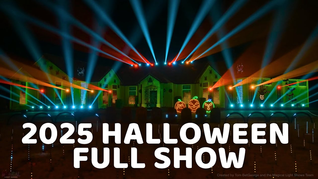 2025 Halloween Light Show - KPop Demon Hunters, Wicked, Alien Ant Farm, 30 Seconds to Mars, & Zombie