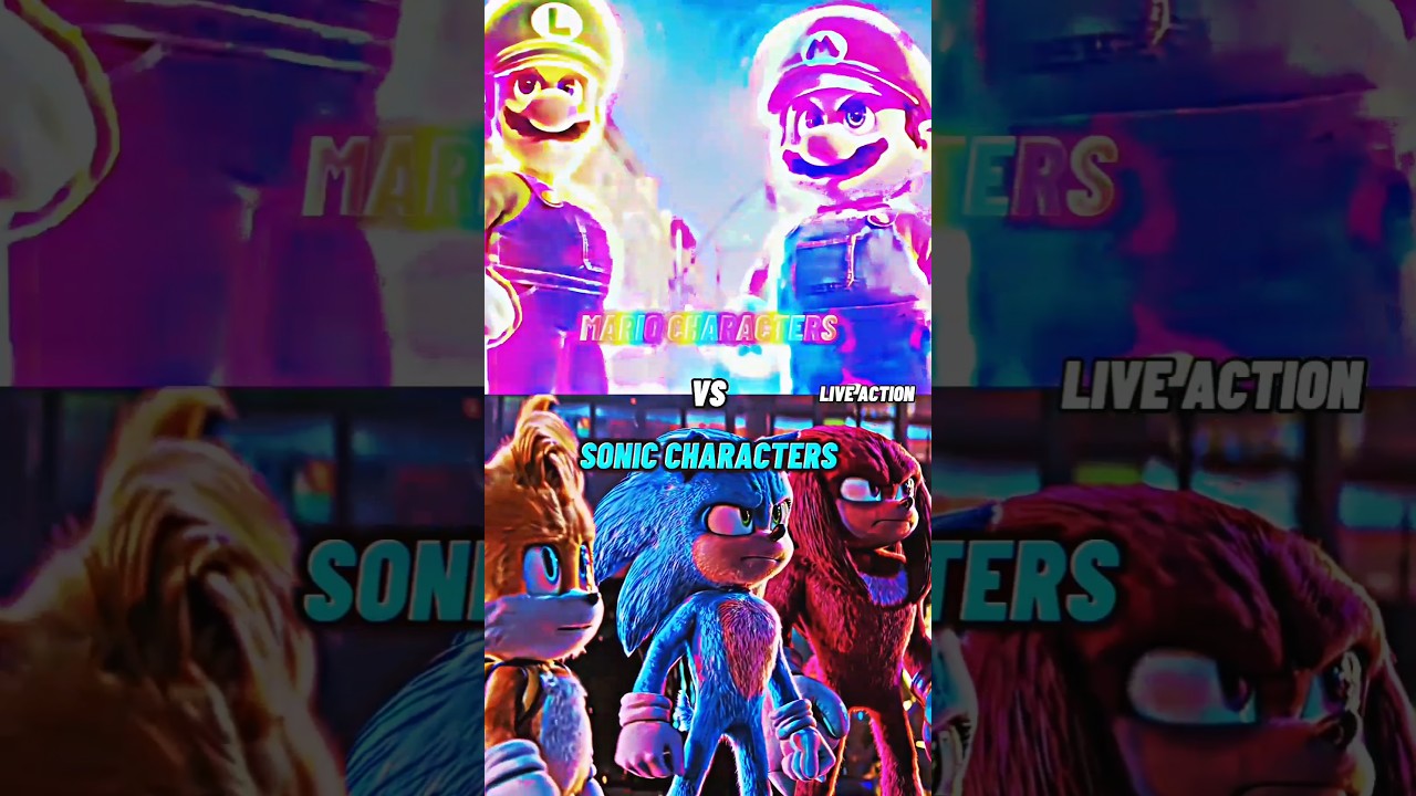 MARIO CHARACTERS VS SONIC CHARACTERS (10K SPECIAL) sonic mario shorts loxi_cr7